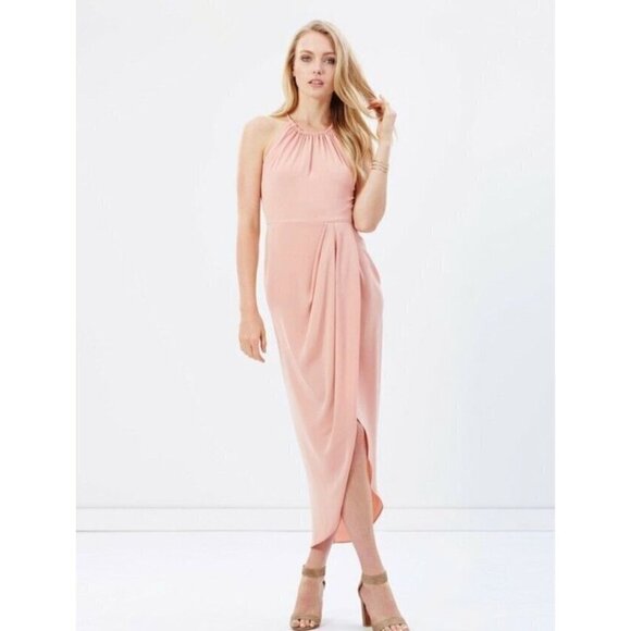 Shona Joy Core High Neck Dress Pink Womens Size 8 - Picture 14 of 16